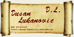 Dušan Lukanović vizit kartica